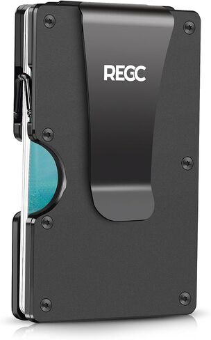 Carbon Fiber Wallet, Metal Money Clip Wallet, RFID Blocking Minimalist Wallet for Men Slim Aluminum Holder Pocket Cash Credit Card Holder in Saudi Arabia