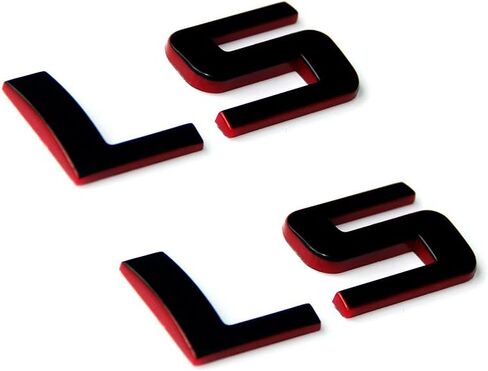 Yoaoo 2Pack OEM Chrome Ls حرف لوحة شعارات شارة متوافقة مع غطاء خزان المقصورة الخلفية لامعة in Kuwait