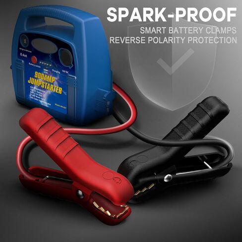 E-Ant Jump Starter with Air Compressor, 900A Peak Jump Starter, 260 PSI Tire Inflator, 12V Battery Jumper Starter Portable, Jumper Cables for Up to 6.0L Gas/4.0L Diesel Engines with DC/USB Ports-Blue in Saudi Arabia