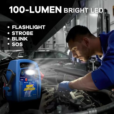 E-Ant Jump Starter with Air Compressor, 900A Peak Jump Starter, 260 PSI Tire Inflator, 12V Battery Jumper Starter Portable, Jumper Cables for Up to 6.0L Gas/4.0L Diesel Engines with DC/USB Ports-Blue in Saudi Arabia