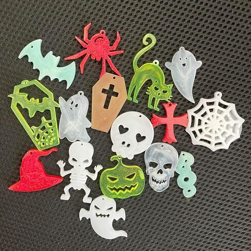 Szcel 2 قطعة حلق الهالوين قالب سيليكون مع فتحة 16 تجويف تابوت شبح جمجمة اليقطين الخفافيش العنكبوت شبكة هريرة قبعة مهرجان ديكور الحفلات سلسلة المفاتيح قلادة راتنجات الايبوكسي قالب DIY أداة صنع المجوهرات in Kuwait