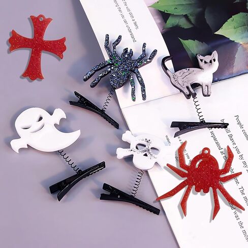 Szcel 2 قطعة حلق الهالوين قالب سيليكون مع فتحة 16 تجويف تابوت شبح جمجمة اليقطين الخفافيش العنكبوت شبكة هريرة قبعة مهرجان ديكور الحفلات سلسلة المفاتيح قلادة راتنجات الايبوكسي قالب DIY أداة صنع المجوهرات in Kuwait