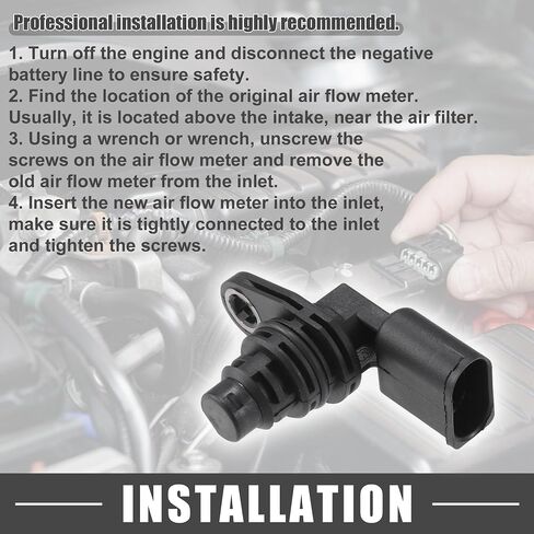 Camshaft Position Sensor No.030907601E Engine Crankshaft Position Sensor for Volkswagen Atlas 2018-2021 ABS Black in Saudi Arabia