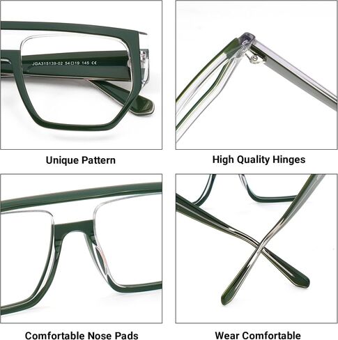 VOOGLAM Aviator Blue Light Blocking Glasses, Fashion Glasses Frame for Women Anti Eyestrain & UV in Saudi Arabia
