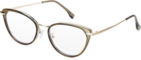 Sumato Oversized Cat Eye Blue Light Glasses Frame with Non-prescription Clear Lenses Eyewear for Women Men in Saudi Arabia