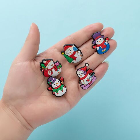 30,50,100 pcs Christmas Shoe Charms Fit for Clog Wristband Bracelet Decoration Santa Claus Pins Accessories for Women Men Kids Boy Girl Adult Birthday Christmas Party Favor Gifts in Saudi Arabia