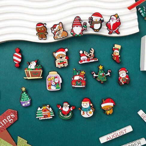 30,50,100 pcs Christmas Shoe Charms Fit for Clog Wristband Bracelet Decoration Santa Claus Pins Accessories for Women Men Kids Boy Girl Adult Birthday Christmas Party Favor Gifts in Saudi Arabia