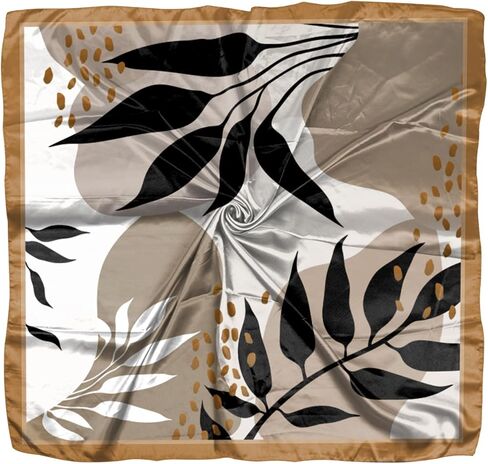 Scarf Silk Feeling Square Satin Head Hair Wrap 27.5 Inches Large Headwear Fashion Aesthetic Cute Decoration for Women Girls in Kuwait