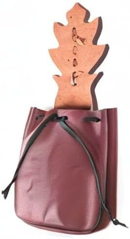 PROCOS Medieval Drawstring PU Leather Belt Pouch Renaissance Vintage Waist Bag Coin Purse for LARP Pirate Gothic Accessories (Black) in Saudi Arabia