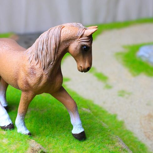 Horse Toy for Kids and Toddlers, Farm Animal Horse Figurine for Birthday Cake Topper, Garden Decoration, Party Favors, Kids School Project (Beige) in Kuwait