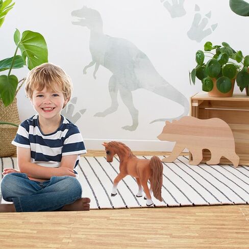 Horse Toy for Kids and Toddlers, Farm Animal Horse Figurine for Birthday Cake Topper, Garden Decoration, Party Favors, Kids School Project (Beige) in Kuwait