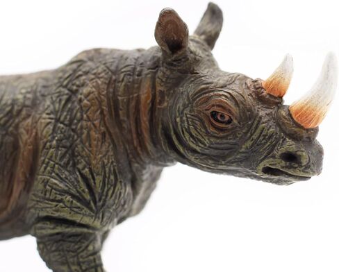 Gemini&Genius Safari Animal Toys, Rhinoceros Figurine Toy, Wildlife World Action Figures, Great Gifts, Collection, Cake Topper, Storytelling Props and Room Decor for Kids 4 Years Old and Up in Saudi Arabia