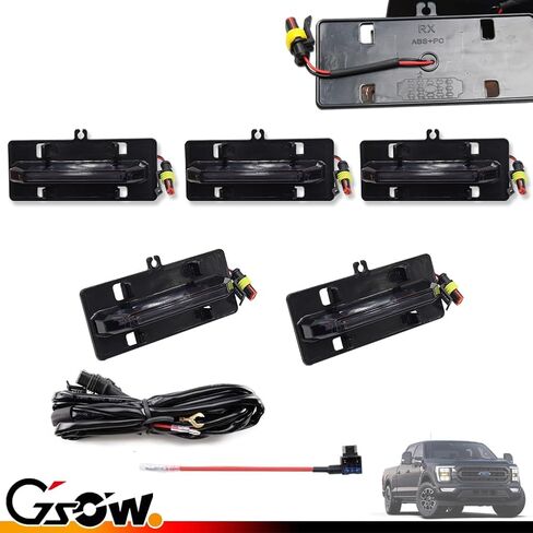 5 قطع من مصابيح شبكة LED تناسب F-ord F150 2021 2022 2023 XL/XLT/XLT Sport، مصابيح شبكية أصلية من العنبر، مجموعة ملحقات أضواء الجري لتزيين الشواية - ضوء كهرماني in Kuwait