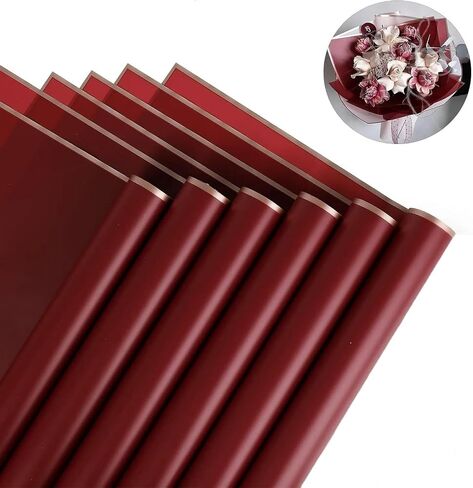 Tonsiv 20 Sheets Flower Wrapping Paper - Waterproof Floral Wrapping Paper Bouquet Wrapping Paper for Florist Supplies Packaging Paper for Wedding Birthday Gift - (23in*23in) in Saudi Arabia