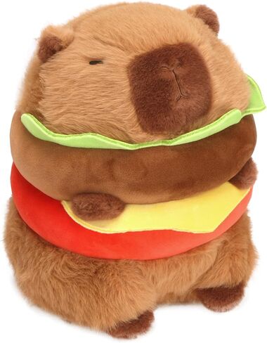 Christmas Capybara Plush Kawaii Capybara Stuffed Aniamls with Baseball Backpack Capybara Toys Hugging Gifts Capybara Plushie Doll Pillow Bingo Christmas Holidays Season Plush (Merry Capybara-9 Inch) in Kuwait