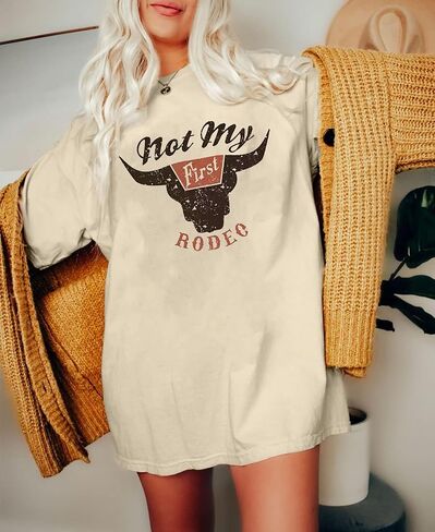 Wild Soul T-Shirt Women Vintage Western Bleached Tee Tops Boho Cow Skull Rodeo Shirt Western Cowgirls Casual Shirt Tops in Kuwait