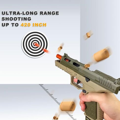 Toy Gun, Semi-Automatic Shell Ejecting Toy Gun Pistol Automatic Reloading for Kid, Shooting Games Educational Model Toy Pistol to Cool Toys Gifts for Boys & Girls Ages 6+ in Saudi Arabia