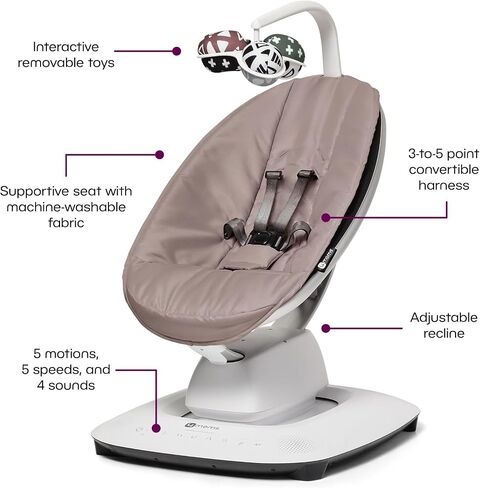 4moms MamaRoo Multi-Motion Baby Swing, Bluetooth Enabled with 5 Unique Motions, Grey in Saudi Arabia