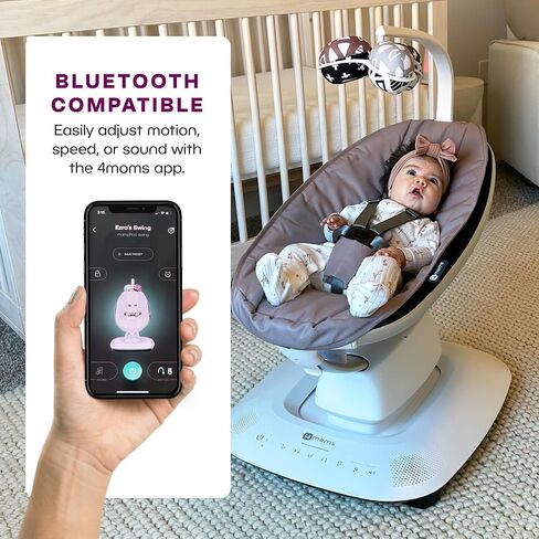 4moms MamaRoo Multi-Motion Baby Swing, Bluetooth Enabled with 5 Unique Motions, Grey in Saudi Arabia