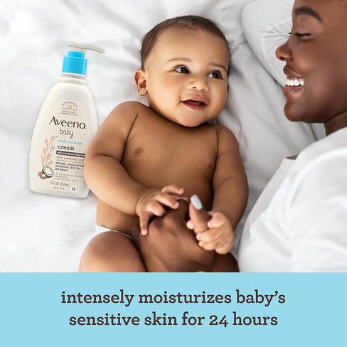 Aveeno Baby Daily Moisture Moisturizing Lotion for Delicate Skin with Natural Colloidal Oatmeal & Dimethicone, Hypoallergenic, Fragrance-, Phthalate- & Paraben-Free, 18 fl. oz (Package May Vary) in Saudi Arabia