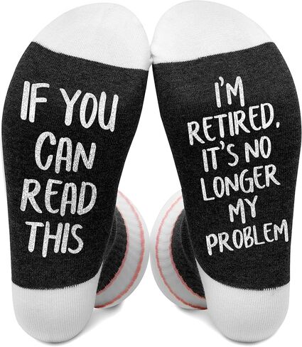 If You Can Read This The Queen Has Retired, Happy Retirement Gifts For Women Socks Size 5.5-11, Gifts for Families Friends on Birthday Thanksgiving Christmas Day - A53 in Kuwait