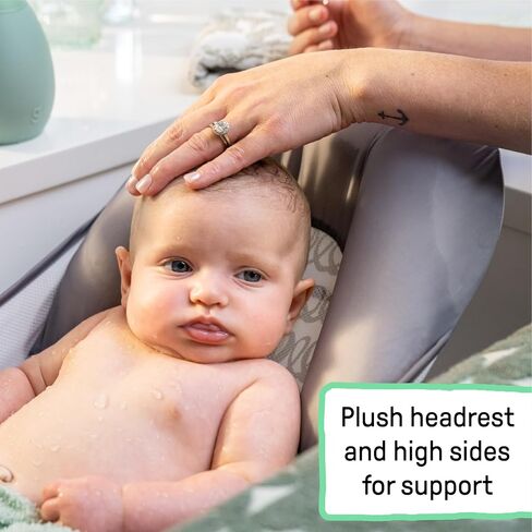Summer Baby Bather Folding Bath Sling With Warming Wings (Green Triangle) - Bath Support for Use in the Sink or Adult Tub in Saudi Arabia