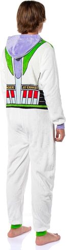 Disney Toy Story Adult Buzz Lightyear Hooded One Piece Costume Fleece Pajama Union Suit For Men and Women in Kuwait