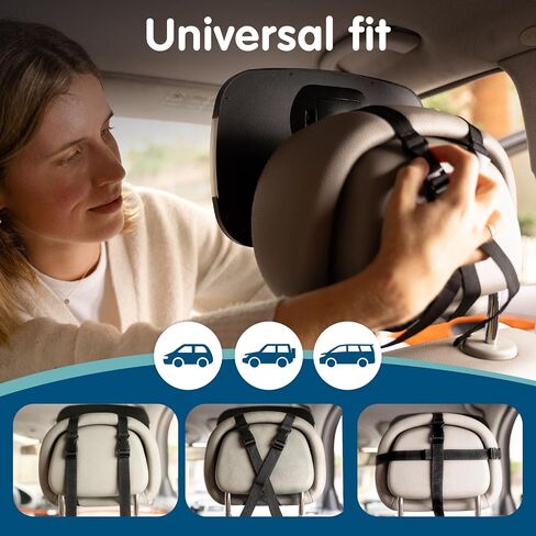 Onco Baby Car Mirror Rear-facing - Platinum Award Winning Car Mirror Baby Rear Facing Seat, Baby Essentials for Newborn, 100% Shatterproof Baby Mirror for Car, 360° Car Seat Mirror Rear Facing Infant in Saudi Arabia
