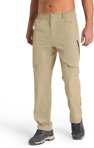 Men's Hiking Stretch Pants Lightweight Work Pants Waterproof Tactical Ripstop Cargo Pants in Saudi Arabia
