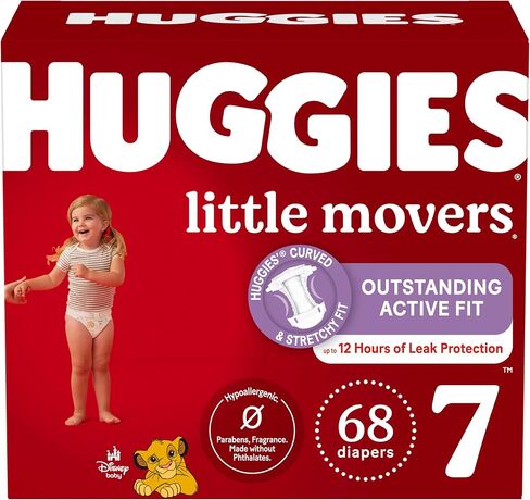 Huggies Little Movers Baby Diapers, Size 6 (35+ lbs), 96 Ct in Saudi Arabia
