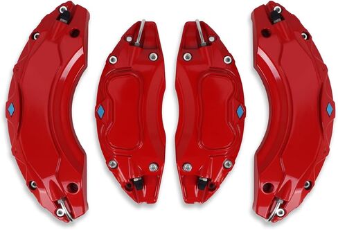 أغطية الفرجار متوافقة مع Toyota Camry 2019-2024 RAV4 2020-2024 17 بوصة 18 بوصة محور العجلة المناسب لفرجار فرامل السيارة الأمامي والخلفي مجموعة من 4 قطع باللون الأحمر in Kuwait