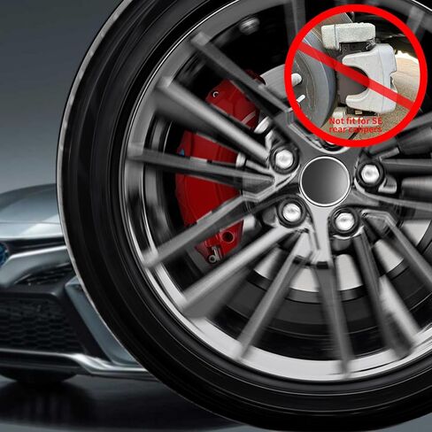 أغطية الفرجار متوافقة مع Toyota Camry 2019-2024 RAV4 2020-2024 17 بوصة 18 بوصة محور العجلة المناسب لفرجار فرامل السيارة الأمامي والخلفي مجموعة من 4 قطع باللون الأحمر in Kuwait