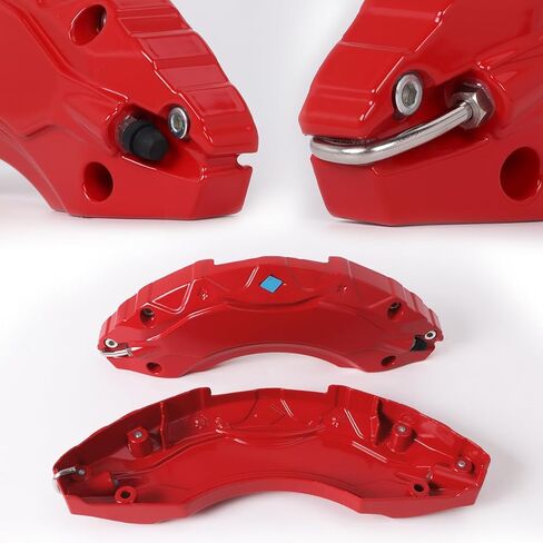 أغطية الفرجار متوافقة مع Toyota Camry 2019-2024 RAV4 2020-2024 17 بوصة 18 بوصة محور العجلة المناسب لفرجار فرامل السيارة الأمامي والخلفي مجموعة من 4 قطع باللون الأحمر in Kuwait