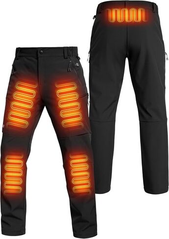 Heated Pants for Men, with 12V/20000mAh Battery, 5-Zone Heating Softshell Outdoor Trousers Hiking Pants in Saudi Arabia