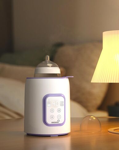 Bottle Warmer, GROWNSY 8-in-1 Fast Baby Milk Warmer with Timer for Breastmilk or Formula, Accurate Temperature Control, with Defrost, Sterili-zing, Keep, Heat Baby Food Jars Function in Saudi Arabia