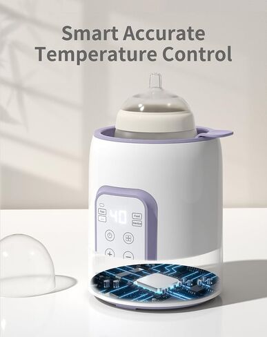 Bottle Warmer, GROWNSY 8-in-1 Fast Baby Milk Warmer with Timer for Breastmilk or Formula, Accurate Temperature Control, with Defrost, Sterili-zing, Keep, Heat Baby Food Jars Function in Saudi Arabia