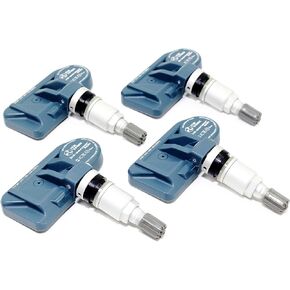 ITM Set of 4 08017DXS 315mhz TPMS Tire Pressure Sensors Compatible with Cadillac CTS-V 2009-2015 Replaces OEM Part # 15268606 w/Silver Aluminum Valve Stems