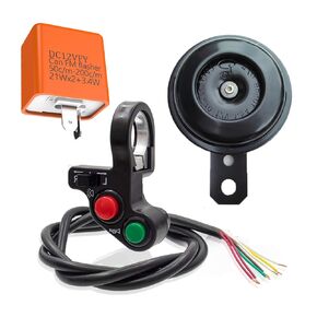 Unifizz Car MS1-S01 7/8" Multi-Function Horn Turn Signal On/Off Light Switch Flasher Relay Horn Replacement for Honda Yamaha Suzuki Kawasaki Arctic Cat Motorcycle ATV Offroad