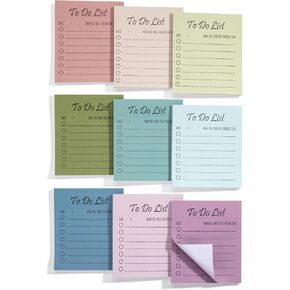 Mr. Pen- to Do List Sticky Notes, 3.5"x3", 9 Pads, 450 Sheets, Assorted Colors, Vertical to Do List Notepad, Lined Sticky Notes, to Do List Planner, Daily to Do List Notepad, to Do Notepad