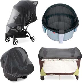 2 Pack Baby Mosquito Net for Stroller, Durable Bug Net for Stroller, Car Seats, Bassinets, Cradles, Playards, Pack N Plays and Portable Mini Crib, Portable & Durable Baby Insect Netting