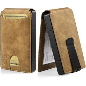 Zitahli Slim Wallet for Men, Minimalist Mens Wallets, RFID Blocking Credit Card Holder, Pop Up Metal Bifold, Business Card Case, with Gift Box