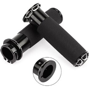Motorcycle Handlebar Grips 1 inch 25mm CNC Hand Grips Non-Slip Throttle Grip Compatible for Harley Sportster Dyna Touring Softail Softail 883 1200