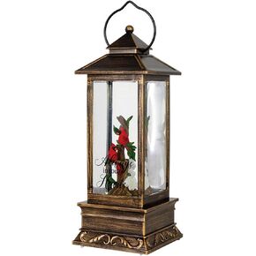 Carson Always in Our Hearts Cardinal Memorial Water Lantern - Sympathy Gift for Funeral - Loss of Loved One - Remembrance Light Up Snow Globe Lantern for Home Decor