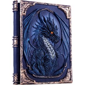Handmade Flying Dragon Embossed Journal,Resin Engraving Notebook,Blank Paper,Hardcover Travel Notepad for Writing,Sketchbook,Collection,Gift,Decoration Diary for Man Woman A5 Size (blue)