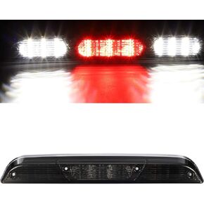 Partsam High Mount Stop Light Led Third 3rd Brake Light Replacement for F150 2015-up/17-up F250 F350 F450 F550/19-up Ranger Rear Cab Roof Center Mount Brake Stop Tail Light Cargo Lamp (Chrome Smoke)
