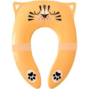 Hippypotamus Travel Potty Seat for Toddler - Pink Unicorn - Folding Potty Training Seat - Portable Toilet Seat Cover for Baby & Kids