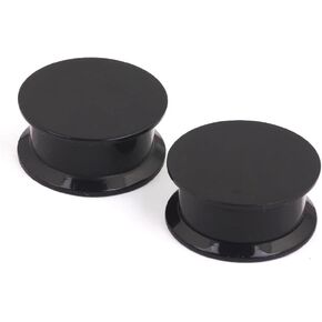 2 PCS Black 5mm (4G) Double Flared Tunnel Plug Earrings Acrylic Flat Ear Expanders with Internal Threads Sold in Pairs Ear Expanders Stylish Unisex Pierced Ear Expander Earrings