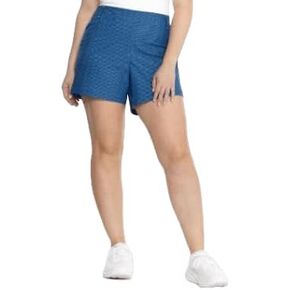 SPANX Womens 6" Sunshine Shorts, Geo Scape Blue, Large