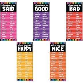 Fun Express Different Ways to Say Posters - 10 Pieces - Educational and Learning Activities for Kids