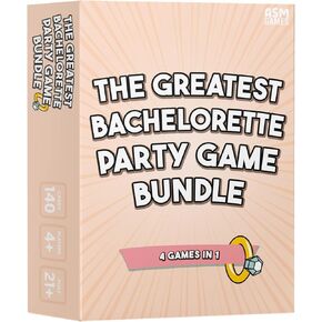 The Greatest Bachelorette Party Game Bundle - 4 Games in 1, Perfect for a Bachelorette Party, Girls Night or Bridal Shower